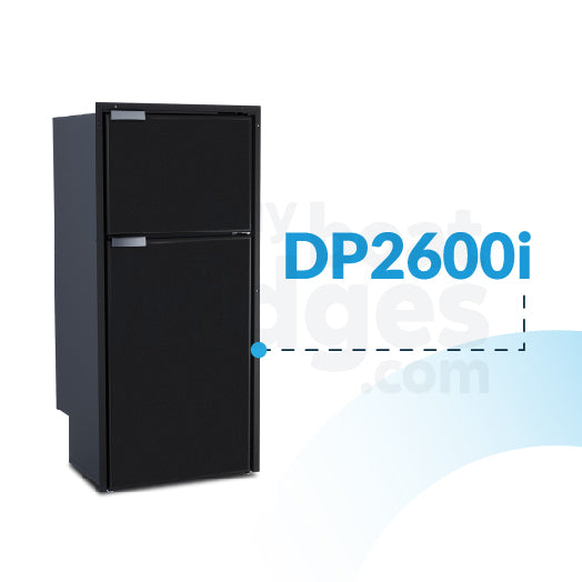 DP2600IBD4-F-3 - Vitrifrigo Front-Loading, Double Door Black Refrigerator w/Freezer Flush Flange (Internal Cooling Unit) UL