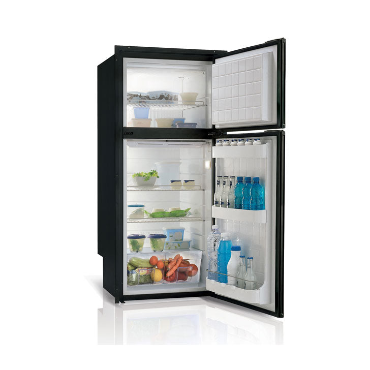 DP2600IBD4-F-3 - Vitrifrigo Front-Loading, Double Door Black Refrigerator w/Freezer Flush Flange (Internal Cooling Unit) UL