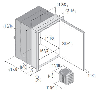 C130RXD4-F-1 - Stainless Steel Refrigerator with Freezer