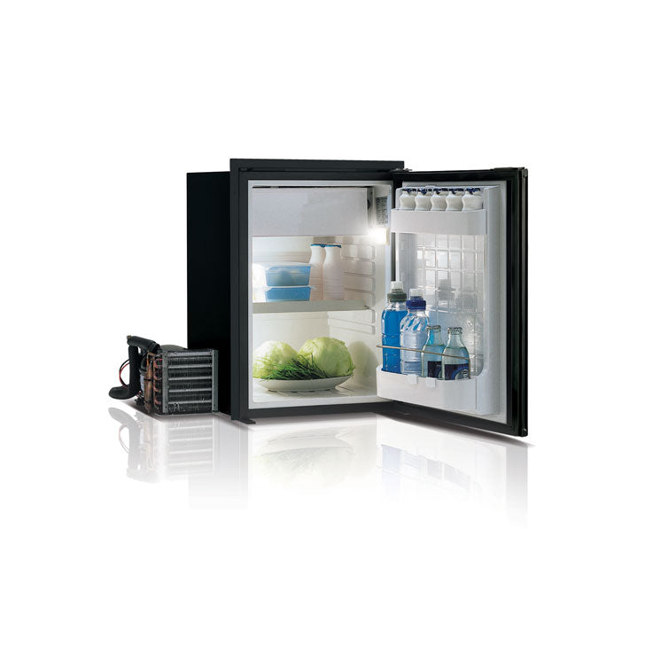 C42RBD4-F-1 - Vitrifrigo Front-Loading, Black Refrigerator w/Freezer Compartment Adjustable Flange (External Cooling Unit)