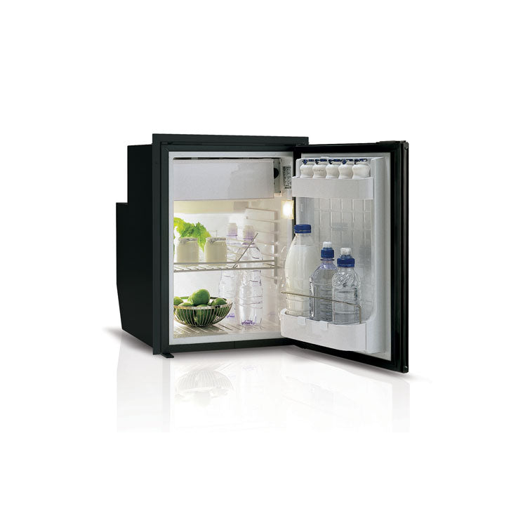 C51IBD4-F-1 - Vitrifrigo Front-Loading, Black Refrigerator w/freezer compartment, Adjustable Flange (internal cooling unit)