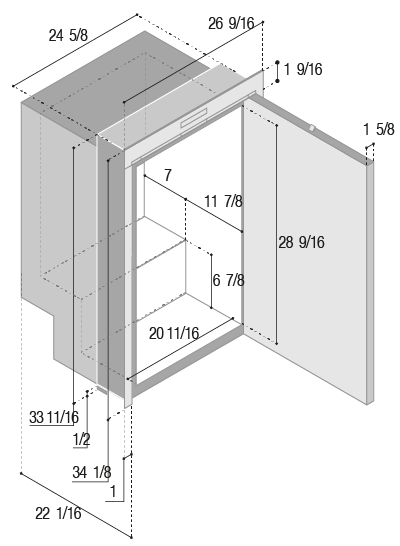 C180IXP4-EXV-1 - Vitrifrigo Front-Loading Stainless Steel Refrigerator Only (Special Order) OCX2 Model