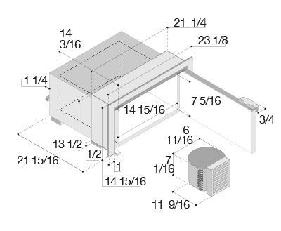 C30RBN4-F-1 - Vitrifrigo Stand-Alone Front-Loading Freezer - Adjustable Flange (Special Order)