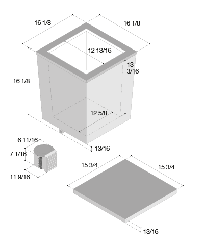 TL37RBN4 - Vitrifrigo Top-Loading Countertop Freezer