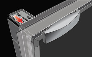 C115IBP4-F-1 - Vitrifrigo Front-Loading, Black Refrigerator Only Adjustable Flange (Internal Cooling Unit)