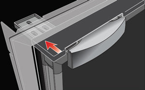 C115IBP4-F-1 - Vitrifrigo Front-Loading, Black Refrigerator Only Adjustable Flange (Internal Cooling Unit)